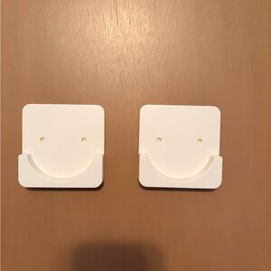 White Plastic Closet Pole Sockets